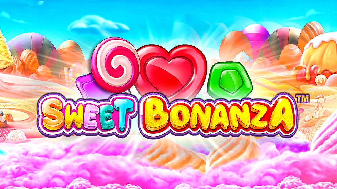 Sweet Bonanza slot game featuring candy and fruit symbols on a colorful grid
